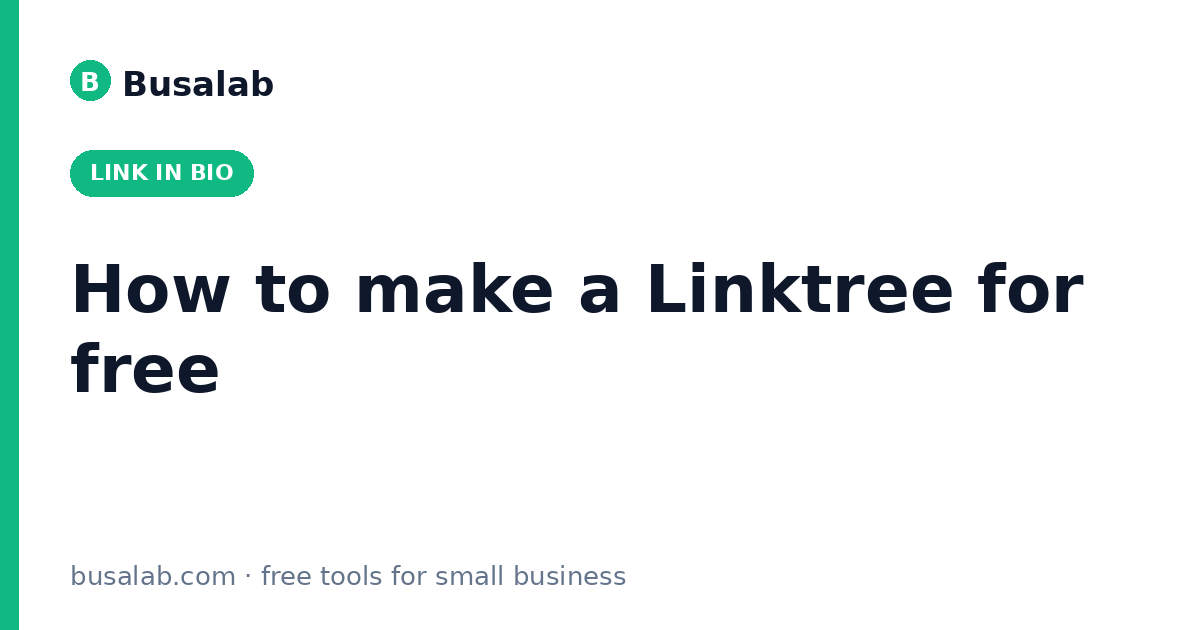 How to make a Linktree for free: a free link in bio page